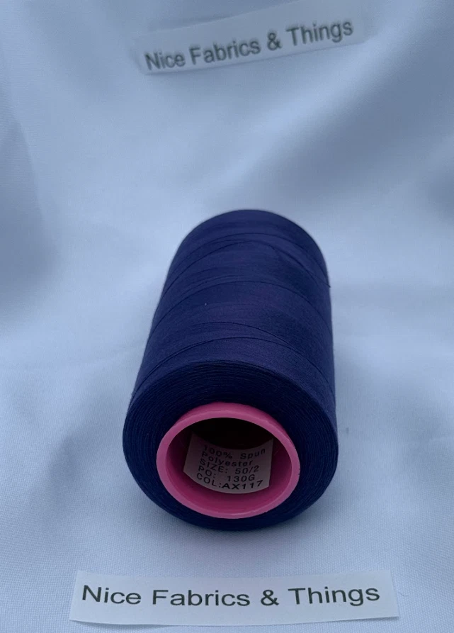 50 Spools - Blue AX117 Multi Purpose Sewing Thread - Image 3 of 3