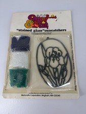 Vtg Makit & Bakit  Stained Glass  Flower Sunc...