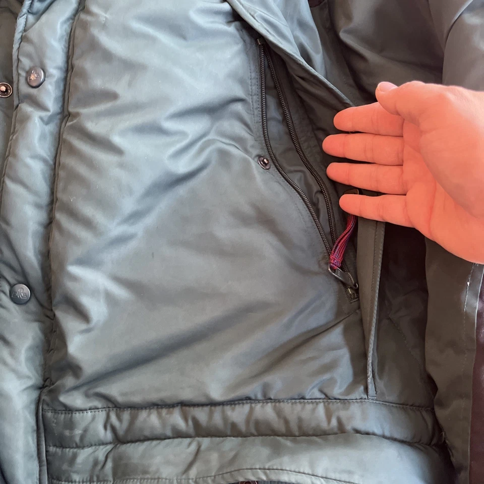 Vintage 80s Eastern Mountain Sports Goose Down Puffer Jacket EMS Men Large Green - Image 4 of 4