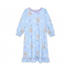 Disney Frozen Queen Elsa Toddler Girl's Blue Flannel Nightgown, Gown