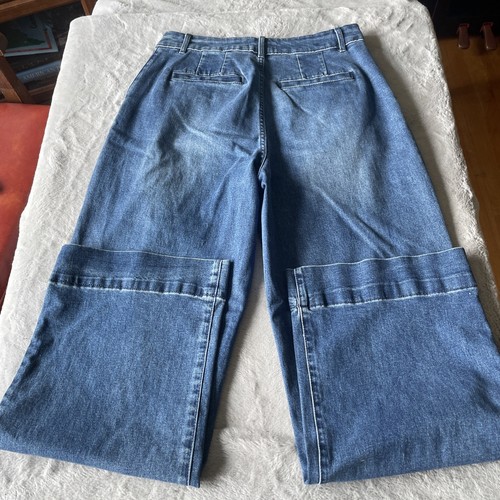 Bagatelle Jeans Womens Size 29 Wide Leg Denim Trouser With Pleated - Picture 5 of 9