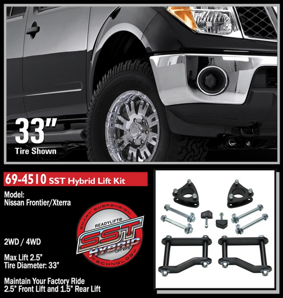 Лифт-комплект ReadyLift 2,5 дюйма SST для Nissan Frontier Xterra Equator 2005-2023 - Изображение 2 из 3