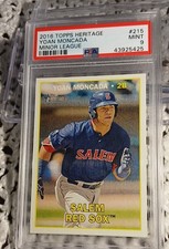 2016 Topps Heritage Minor League Salem - Yoan Moncada Psa 9 Mint #215 (RC) QG'S 