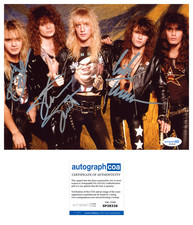 ‘Warrant’ Band Signed 8x10 Photo ‘Cherry Pie’ Erik, Joey & Steven ACOA