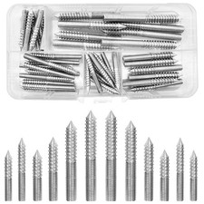 40 Pcs M4 M5 M6 Hanger Bolts, Double Sided Screws, Stainless Steel Screw Self-Ta