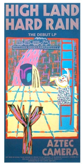 RARE! Aztec Camera High Land Hard Rain Debut Authentic & Rare Promo Poster 1983