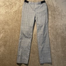 Uniqlo Pants Womens Small 26-27 Waist Houndstooth Plaid Gray Stretch Straight