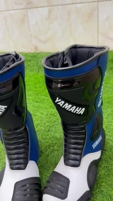 Racing Spirit YAMAHA ライディングブーツ Yamaha Motorcycle Racing Boots Genuine Leather Motorbike Riding