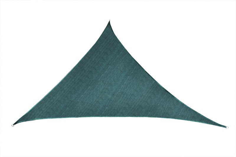 OPEN BOX Palm Springs Deluxe 11.5' Outdoor Green Sun Sail Shade Triangle w/ Rope