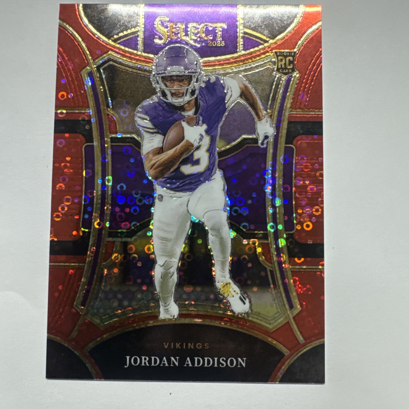 2023 Select Jordan Addison RC Suite Level Red Disco Prizm /49 SSP 
