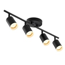 Flexible Led Track Lighting, 4-Light Black Track Lighting Fixtures Ceiling, C...