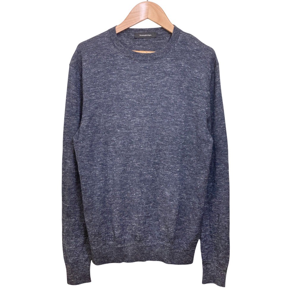 Ermenegildo Zegna Cashmere Silk High Gauge Knit Sweater, Size 46 