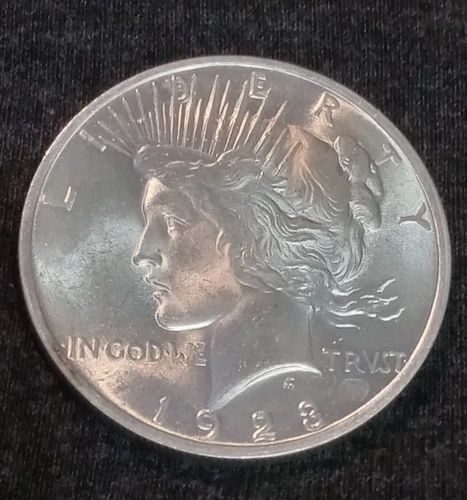 UNC 1923 Silver Peace Dollar Coin, 90% Silver