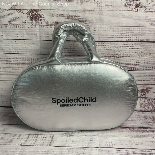 Spoiled Child Jeremy Scott Chrome Spaceship Top Handle Travel Bag Purse