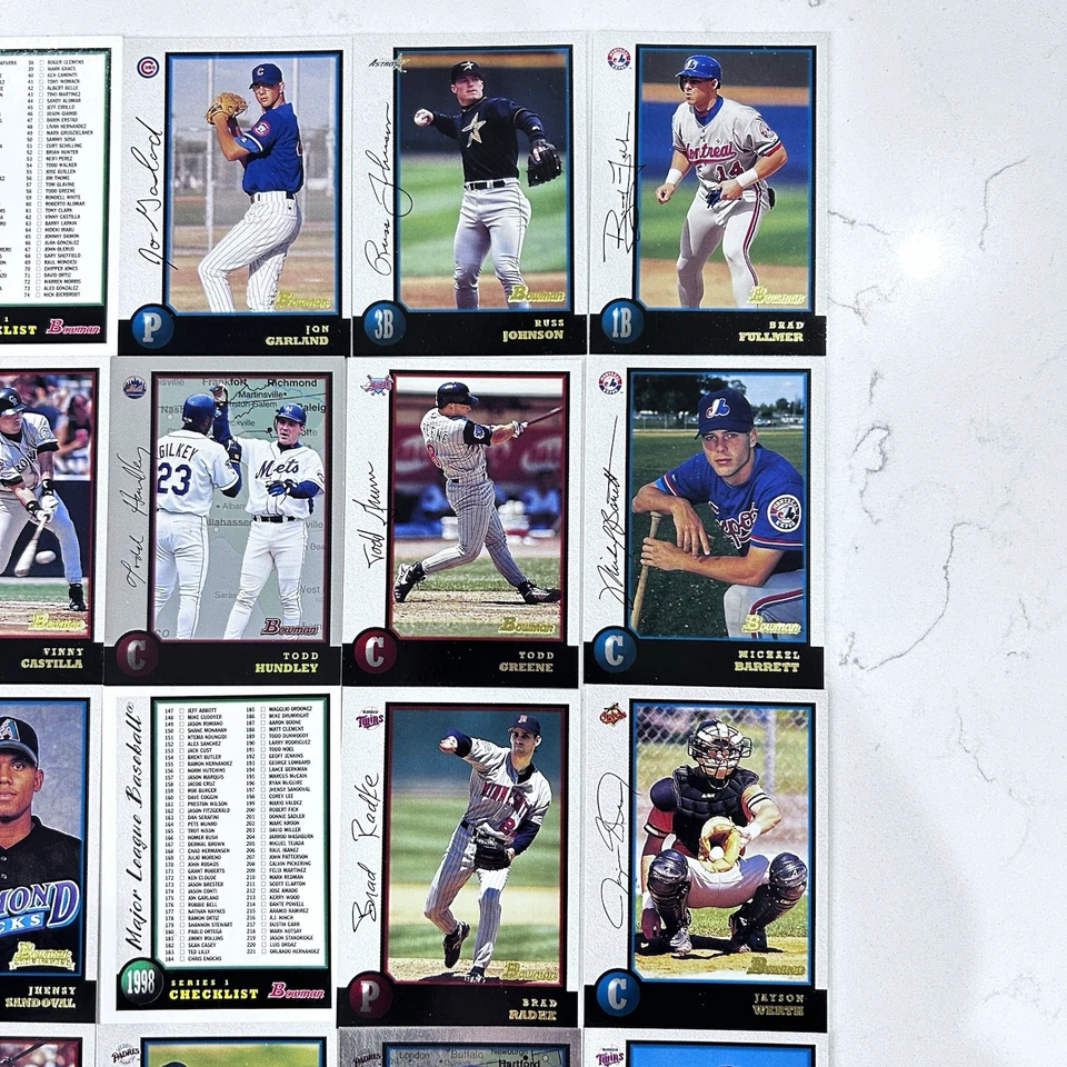 Lote de 25 cartões de beisebol Bowman 1998 estrelas Roberto Alomar Rafael Palmeiro - Imagem 3 de 4