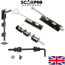 Garage Gate Drop Bolt Bow Handle Bolt Monkey Tail Bolt Door 12" 18" 24" 36" Inch