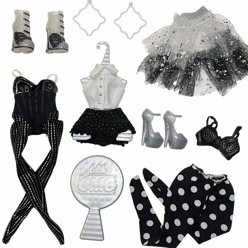 Lol Omg Uptown Gurl Groovy  Babe Doll Black White Outfit Clothes Shoes Lot