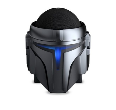 New In Box Star Wars Mandalorian Helmet Stand Amazon Echo Dot 4th/5th Gen