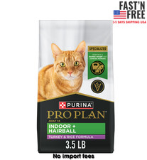Purina Pro Plan Hairball, IndoorDry Cat Food, Turkey  Rice, 3.5 lb Bag