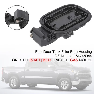 Fuel Door Tank Filler Pipe Housing 84745944 Fit Chevy Silverado 1500 6.6FT 19-24 - Image 1 of 4