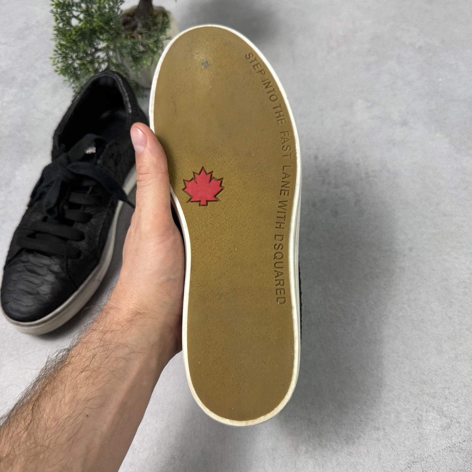 DSQUARED2 Python Textured Sneakers Black Tennis S… - image 19