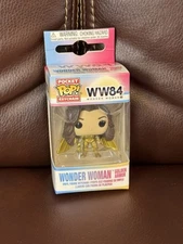 Wonder Woman 1984 Gold No Helmet Funko Pocket Pop! Collectible Vinyl Keychain