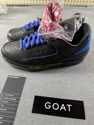 Off-White x Air Jordan 2 Retro SP Low Black Varsity Royal Size 10.5