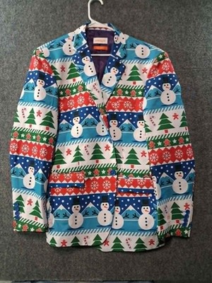 OppoSuits Jacket Snowman Christmas Theme Size 42-44 (L) 2023-04 #230312