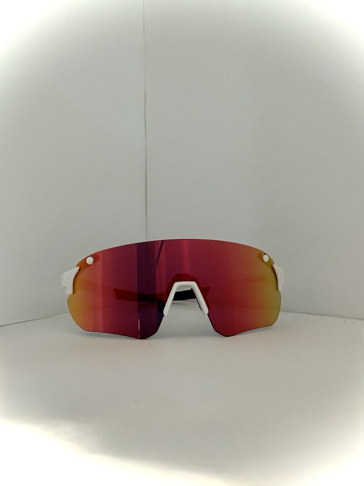 KAPVOE CYCLING GLASSES WHITE FRAME/ORANGE LENS (INCLUDES 3 OTHER LENSES)