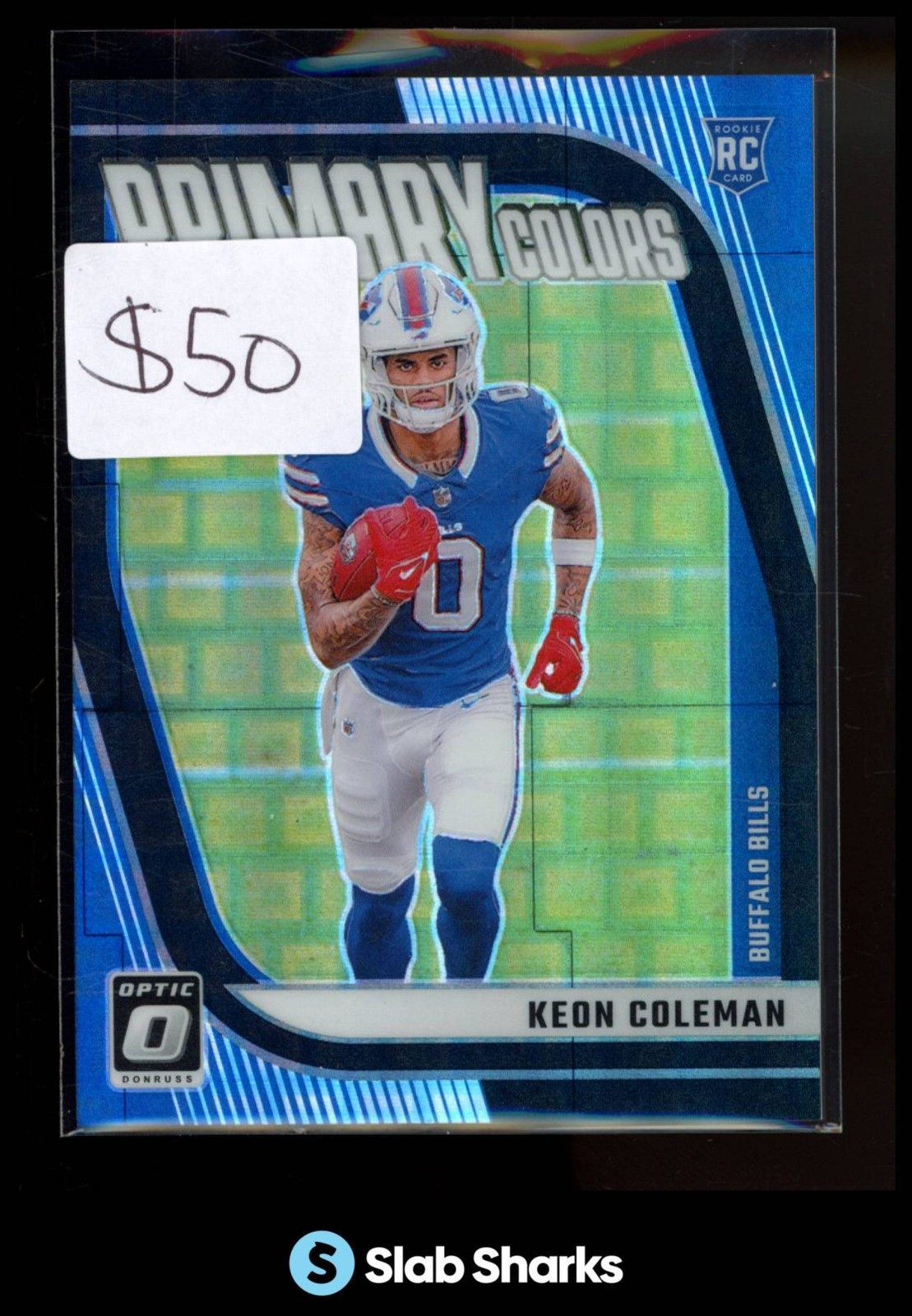 2024 PANINI DONRUSS OPTIC KEON COLEMAN ROOKIE PRIMARY COLORS BLACK PANDORA /25