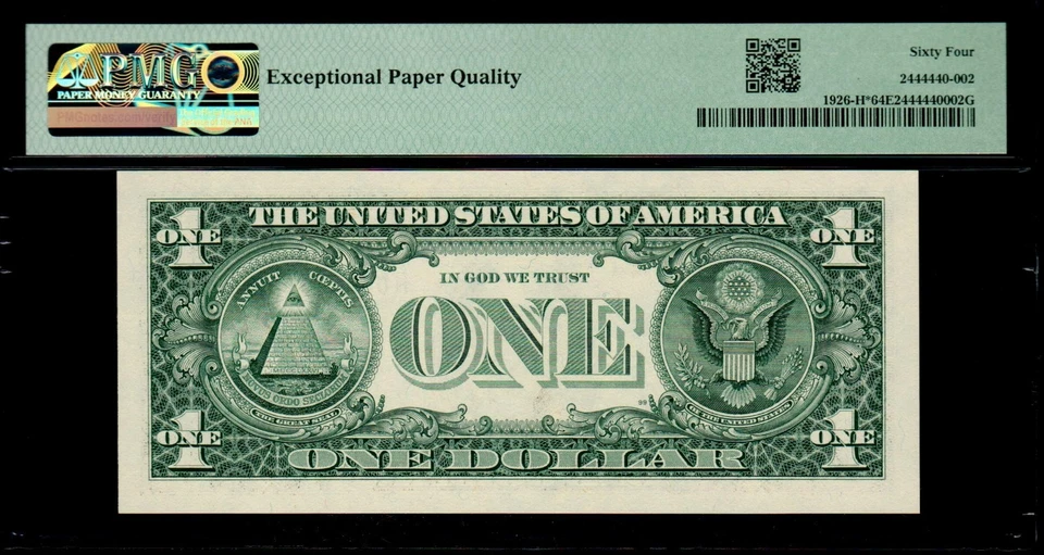 2001 $1 ST. LOUIS STAR NOTE PMG 64 EPQ 640K Print Run Fr 1926-H* Ch Uncirculated - Image 2 of 2