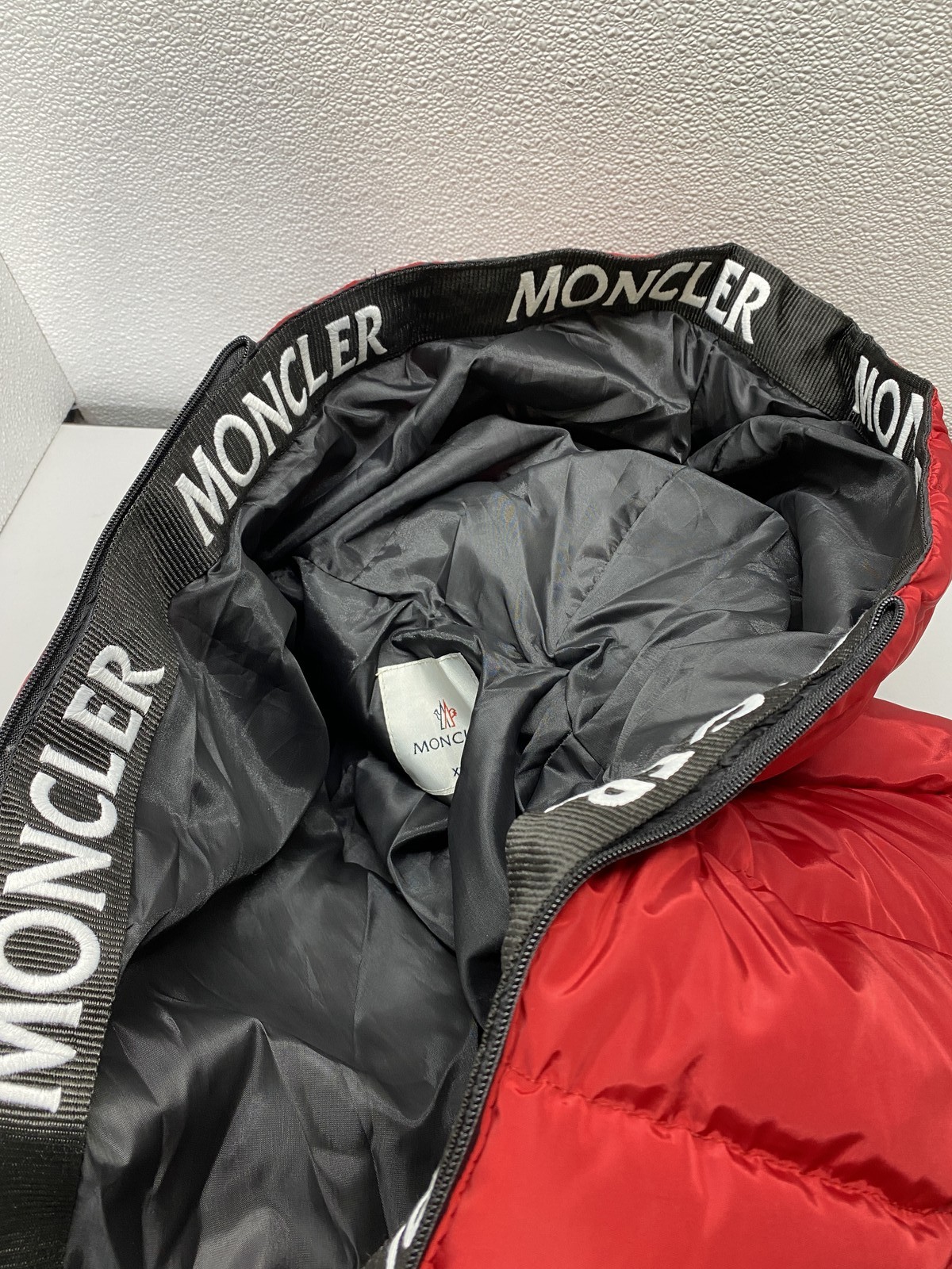 Moncler Womens Mr. Moncler Puffy Hooded Down Coat Size L Red thumbnail 11