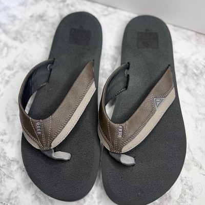 Reef Cushion Dawn Mens Flip Flops Brown Tan Black Sandals Size 13 BTV B-23 New