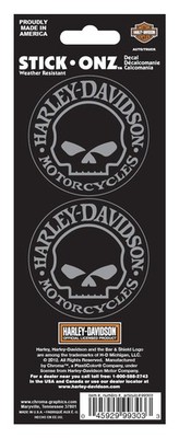 Harley-Davidson Aufkleber Wiellie G Set schwarz / grau Set