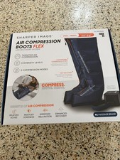 SHARPER IMAGE AIR COMPRESSION BOOTS SMALL/MEDIUM SIZE Inseam 25-31"- blue