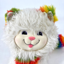2025 Rainbow Brite Kitty Brite, a  Rainbow Brite Kitty Plush - White with Colorful Accents display picture 1