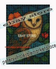 500 piece jigsaw puzzle Owl Floral Woodland nature