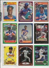 (9) DARRYL STRAWBERRY (F. H.O.F.)  B.B. CARDS  1986 & UP (STAR) NR. MT. TO MT.!