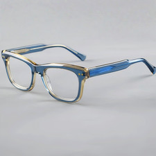 Thick Retro Acetate Eyeglass Frame Square Fashion Reading Glasses Men Women