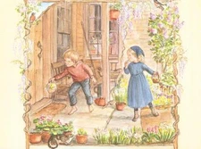 Rare MINT Unused Vintage Tasha Tudor Valentine Greeting CARD Jenny Wren Press