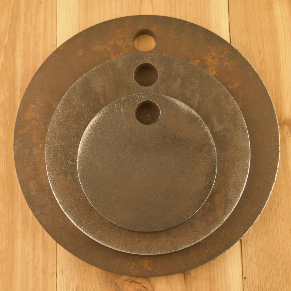 HDSTEELTARGETS 1/2" AR500 Steel Shooting Targets 4" 6" 8" Circle Set of THREE