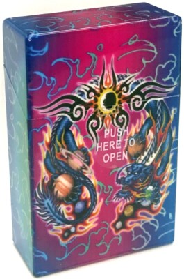 Eclipse Dragon & Planets Design Hard Plastic Crushproof Cigarette Case, Kings