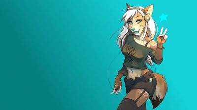 Anime anthro furry Playmat Gaming Mat