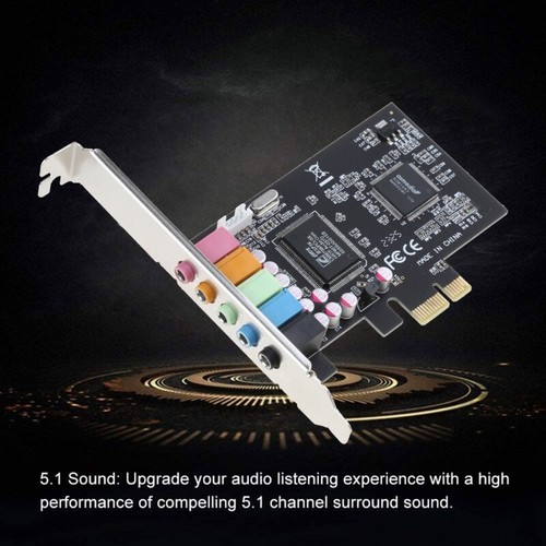 5.1 Internal Sound Card for PC for Windows 8 3D Stereo PCI-e Card CMI8738 - Zdjęcie 2 z 8