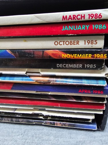 Vintage Playboy Magazines with Storage Case 1985 1986【LOT of 15】 - Foto 8 di 9