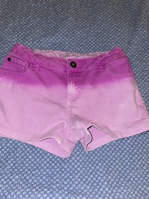Cherokee girls sz. L purple tie dye style jean shorts. Cute, great pair