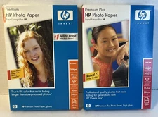 HP Premium Glossy & High Gloss 4x6 Photo Paper Lot of 2 Boxes New