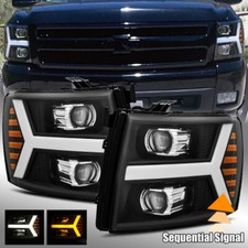 07-13 Silverado Activation Lightsequential Signal Black Projector Headlights 07-13 Silverado Activation Lightsequential Signal Black Projector Headlights
