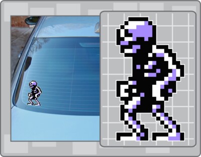 SKELETON Enemy #3 Sprite from CASTLEVANIA 2 Vinyl Decal Car Sticker