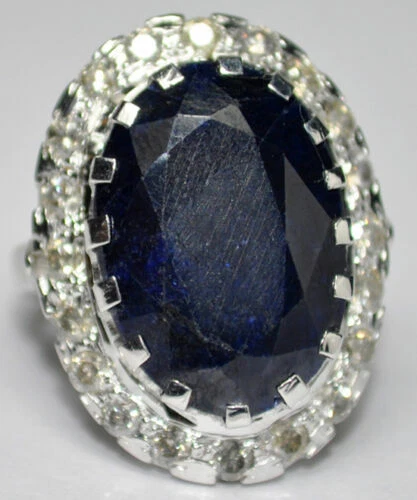 Saphir Echtschmuck-Ringe mit Diamant